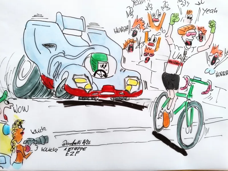 Sa, 22.08.2026 – 1. Etappe (Einzelzeitfahren): Monaco – Monaco · 9,4 km. Auf der 1. Etappe der Vuelta werden Steuerkünste gefragt sein. Denn das nur neun Kilometer lange Einzelzeitfahren findet auf den engen Straßenschluchten Monacos statt, und verläuft teilweise auf der Formel 1-Strecke.
