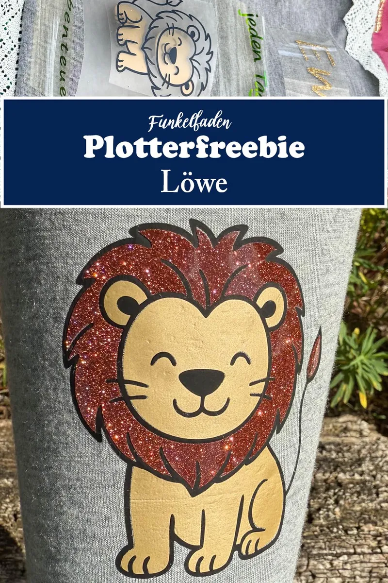 Plotterfreebie Löwe für Taufe & Schultüte