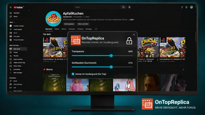 OnTopReplica: Der gratis Monitor-Ersatz für Windows 11