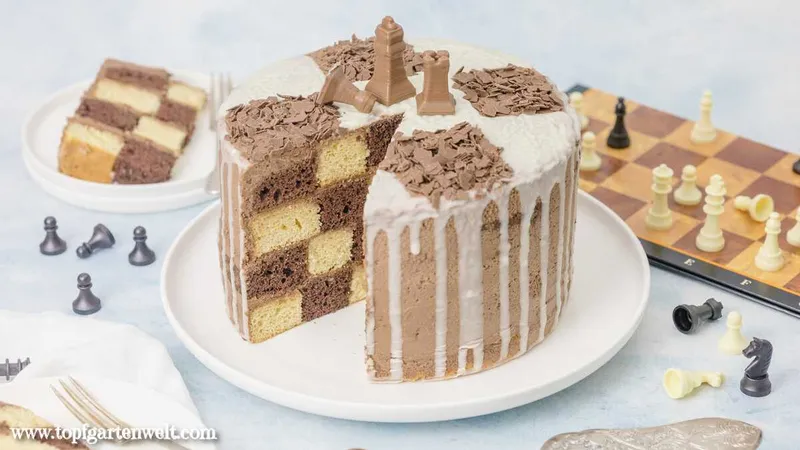 Schokoladige Schachbrett-Torte selber machen