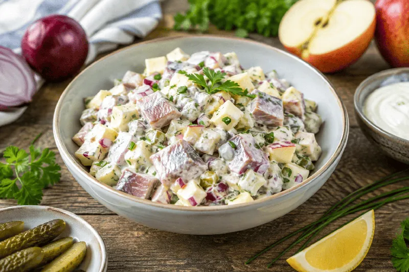 Omega 3 Booster Rezept: Matjes Heringssalat