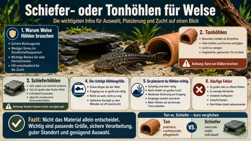 Schiefer- oder Tonhöhlen für Welse: Welche Höhle eignet sich fürs Aquarium? von Tom