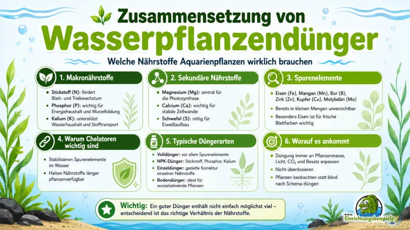 Zusammensetzung von Wasserpflanzendünger: Diese Nährstoffe brauchen Aquarienpflanzen von Tom