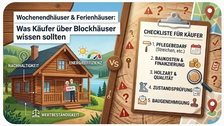 Wochenendhäuser und Ferienhäuser: Was Käufer über Blockhäuser von Anbietern wie Betana wissen sollten