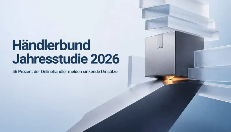 Händlerbund Jahresstudie 2026: 56 Prozent der Onlinehändler melden sinkende Umsätze