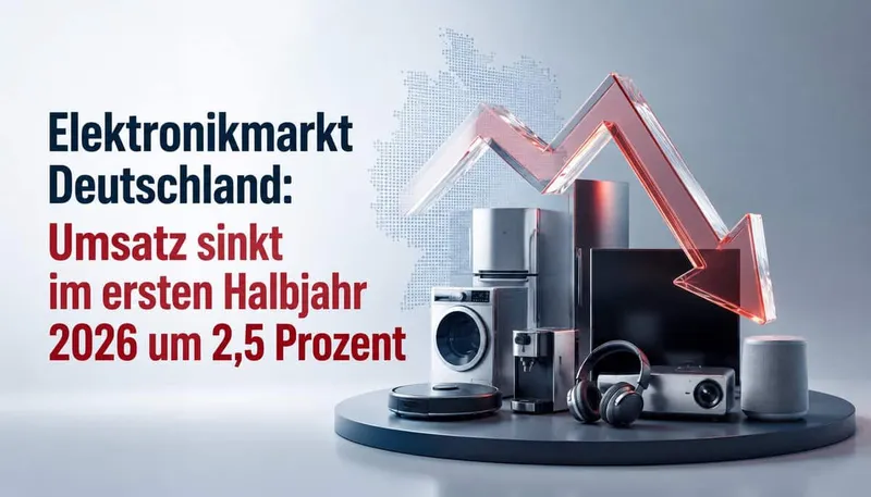 Elektronikmarkt Deutschland: Umsatz sinkt im ersten Halbjahr 2026 um 2,5 Prozent