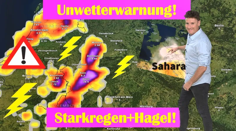 Video: 🚨 LILA-ALARM! Heftige Unwetter am Abend – Starkregen, Hagel & Superzellen nach 34-Grad-Hitze!