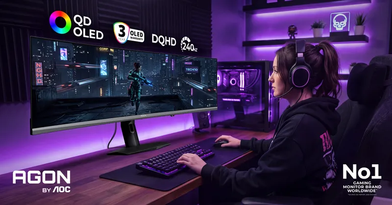 AGON by AOC: Neue QD-OLED-Gaming-Monitore auf der Gamescom 2026 vorgestellt