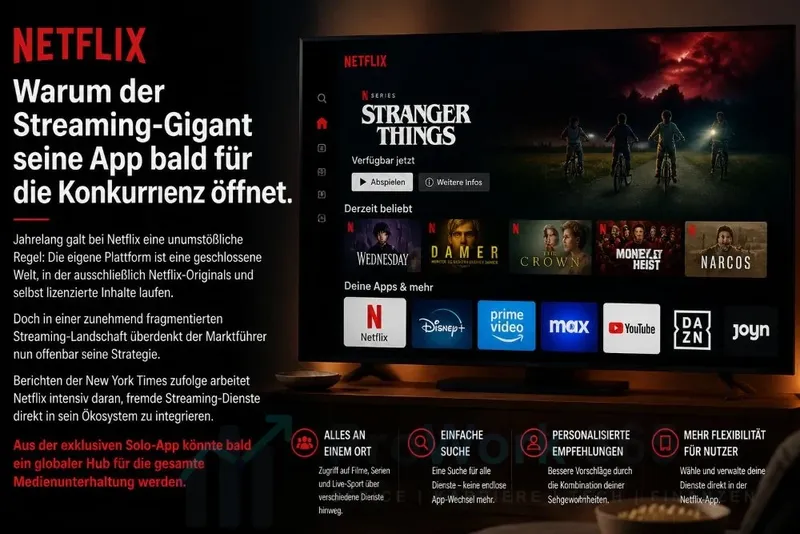 Netflix: Warum der Streaming-Gigant seine App bald für die Konkurrenz öffnet