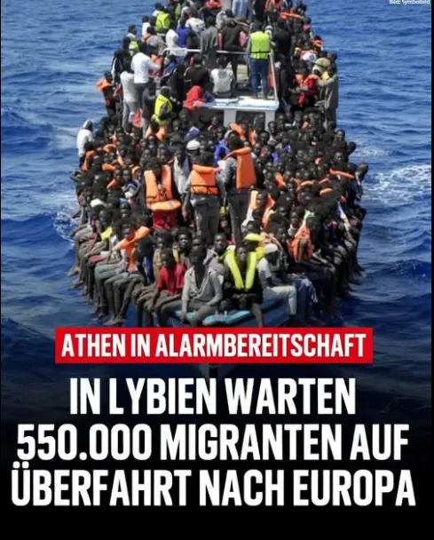 Massenhafte Ankunft von Migranten im Süden Kretas.