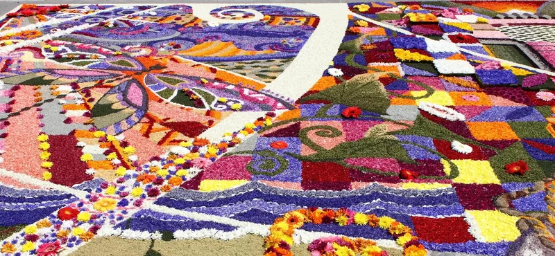 Rollende Fässer, eine Stadt in Violett & Blumen für Lucca