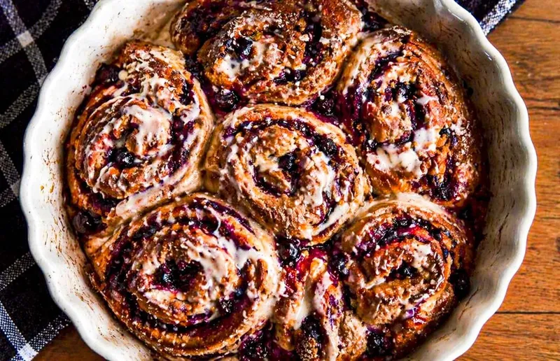 Blaubeerschnecken (einfaches Rezept)