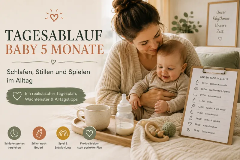 Tagesablauf Baby 5 Monate – Schlafen, Stillen und Spielen