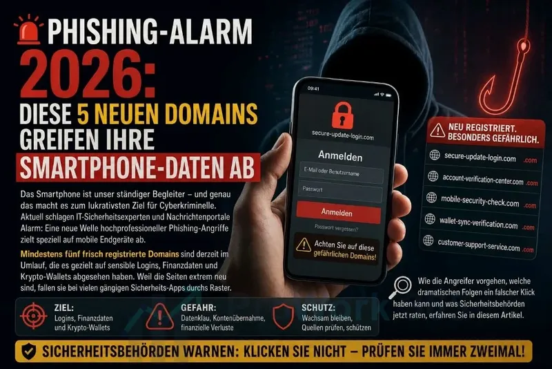Phishing-Alarm: Diese 5 neuen Domains greifen Ihre Smartphone-Daten ab