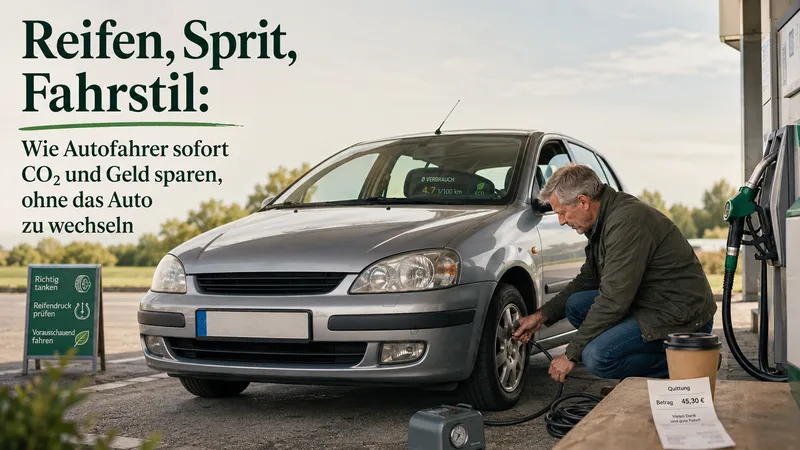 Reifen, Sprit, Fahrstil: Wie Autofahrer sofort CO₂ und Geld sparen, ohne das Auto zu wechseln