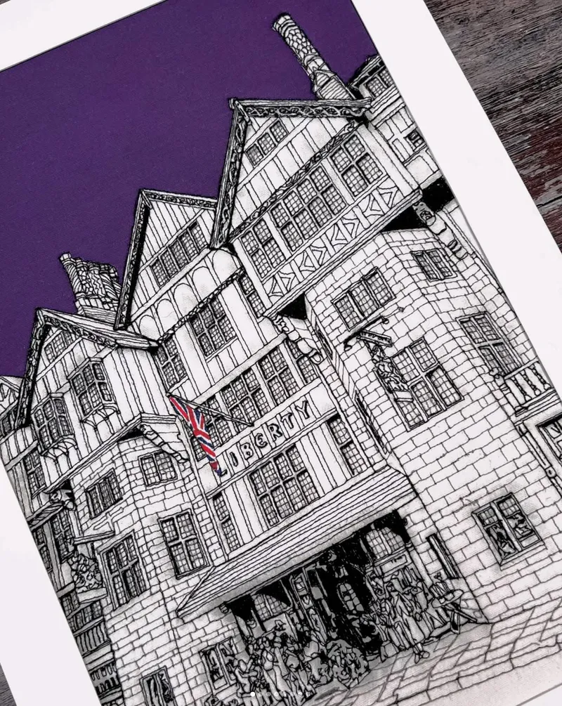 Gestickte Gebäude von Ali Hill