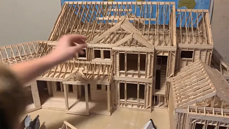 Eisstielhausbau im Timelapse-Video