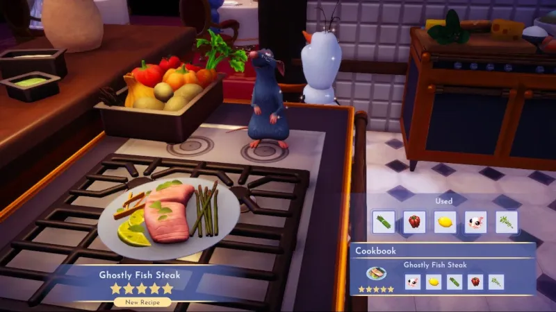 Disney Dreamlight Valley: Geisterfisch Steak zubereiten – Rezept, Zutaten und Tipps