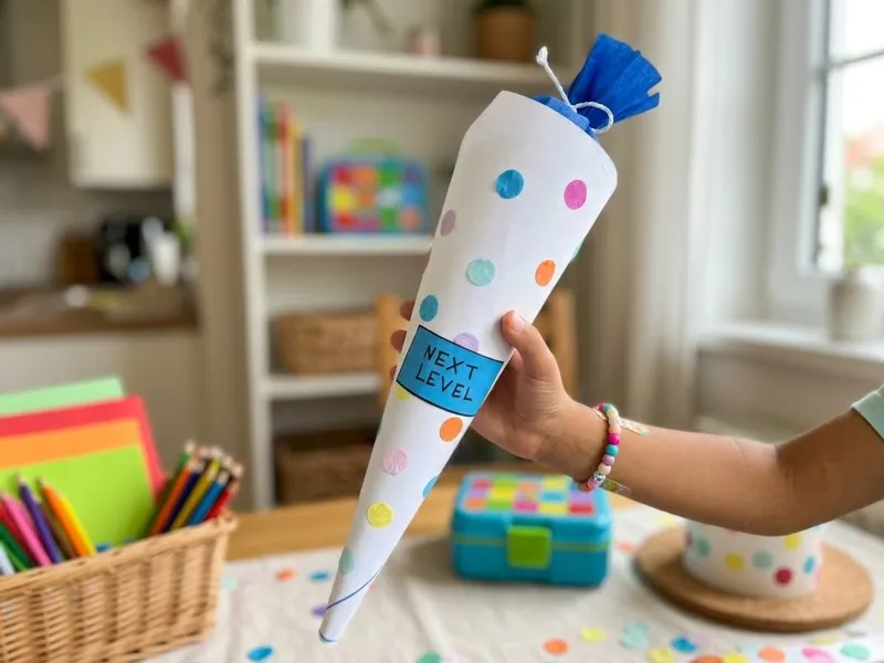 Schultüte 5. Klasse basteln: Einfache Idee zum Übertritt