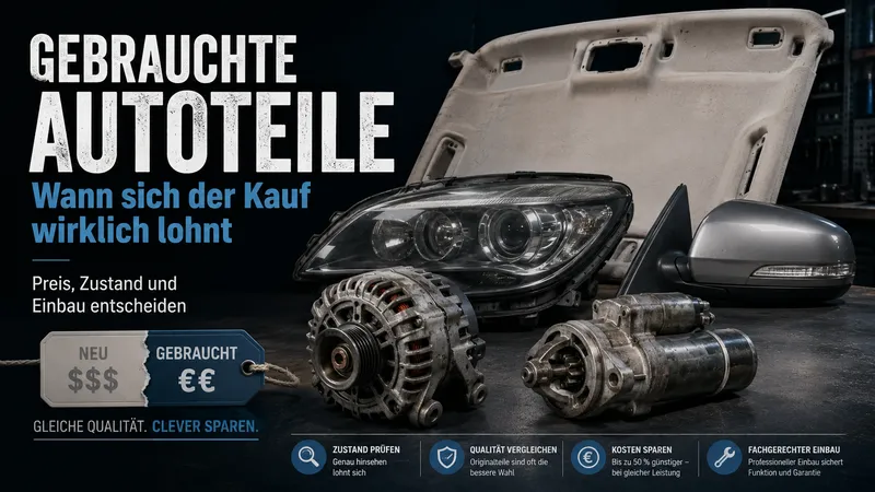 Gebraucht statt neu: Wann sich gebrauchte Autoteile wirklich lohnen