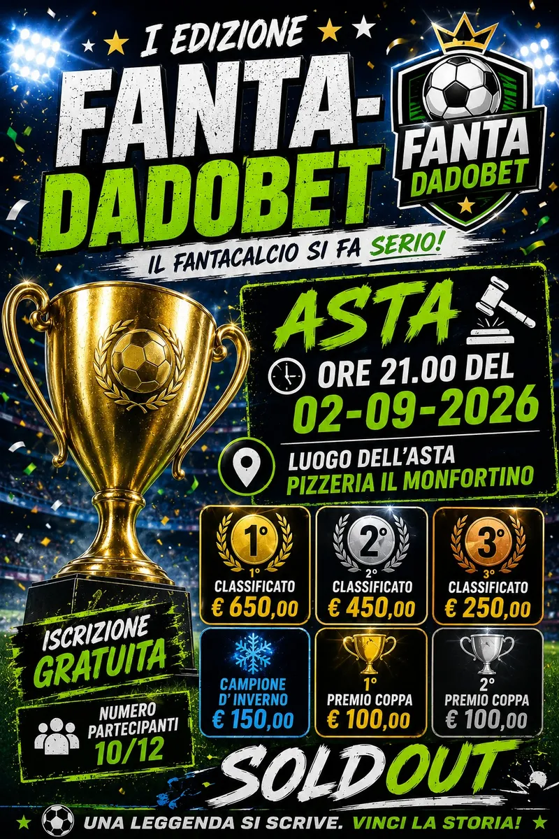 SQUADRE IN CAMPO - Al via il primo Fanta-Dadobet: stasera scatta la sfida tra i “professori” del pallone
