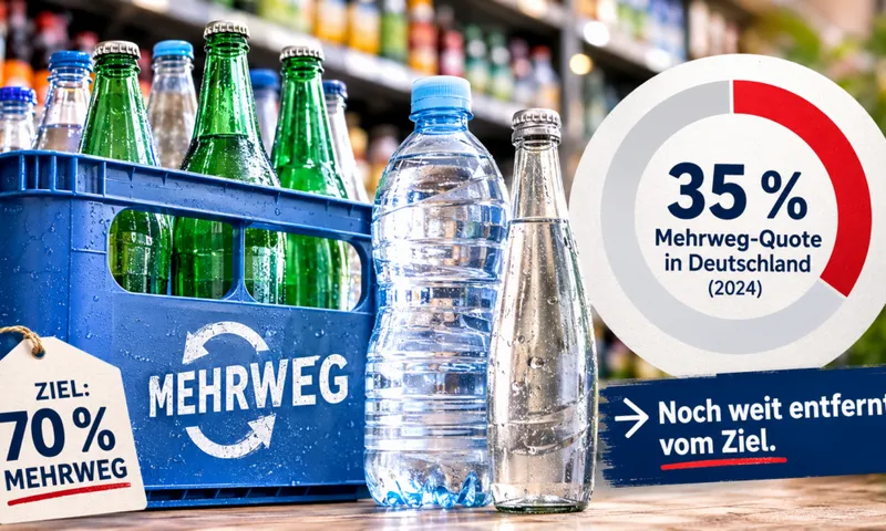 LEH verfehlt die Mehrweg-Quote, 70 Prozent scheint in weiter Ferne
