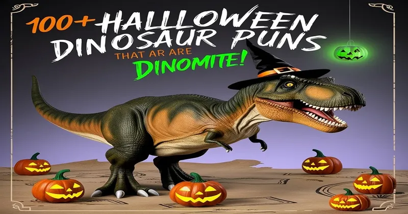 100+ Halloween Dinosaur Puns That Are Dinomite!