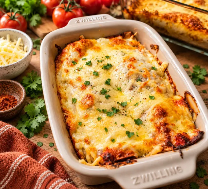 Enchiladas mit Hähnchen: Einfach, würzig & mit Käse überbacken