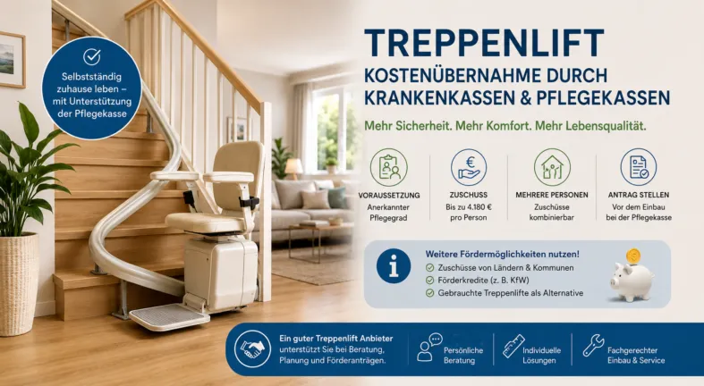 Treppenlift Anbieter & Kostenübernahme durch Krankenkassen