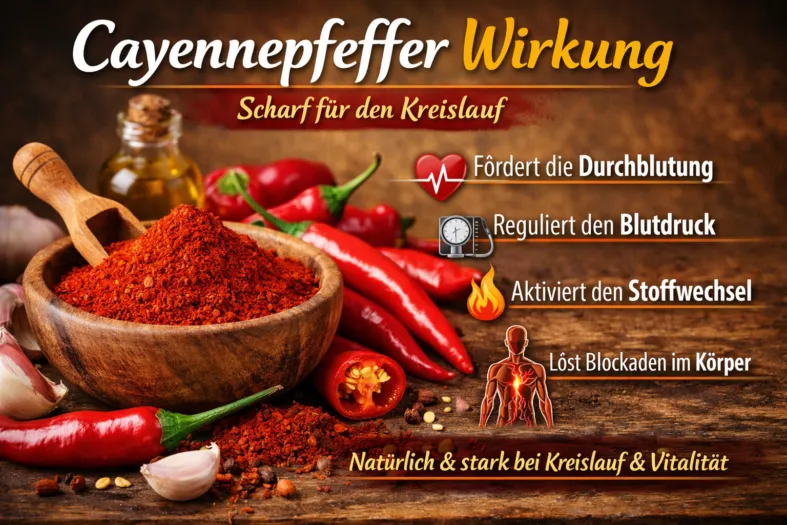 Cayennepfeffer Wirkung: Scharf für den Kreislauf