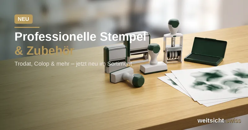 Neu bei weitsicht.swiss: Professionelle Stempel & Zubehör