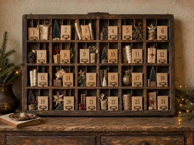 Adventskalender im Setzkasten