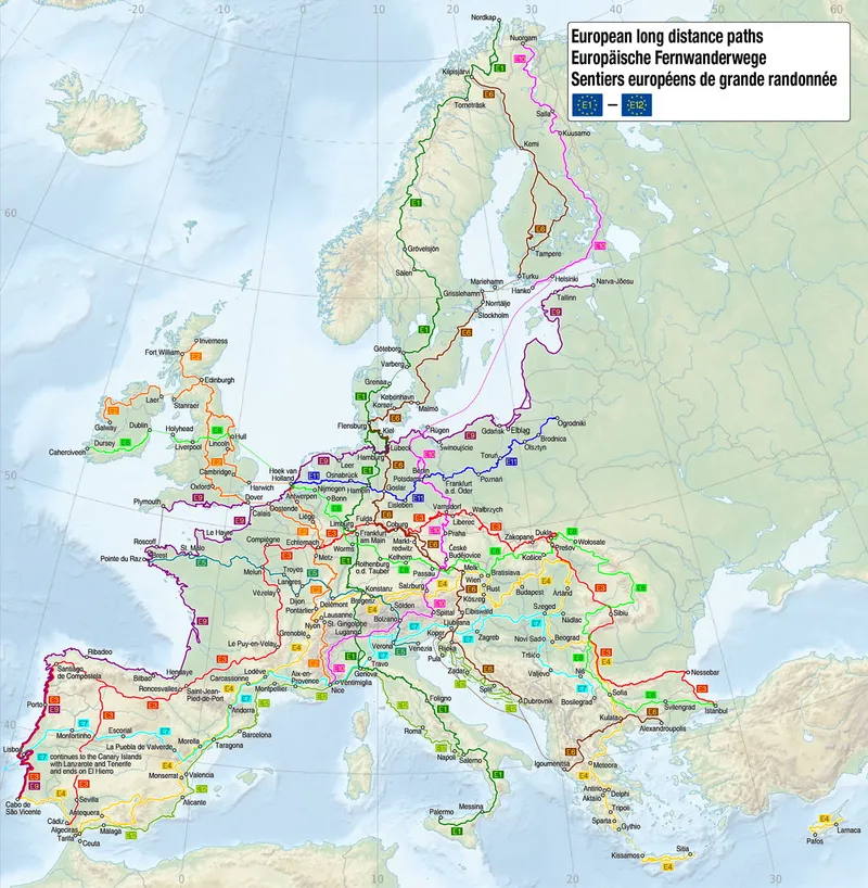 Zu Fuss durch einen ganzen Kontinent: Die Europäischen Fernwanderwege