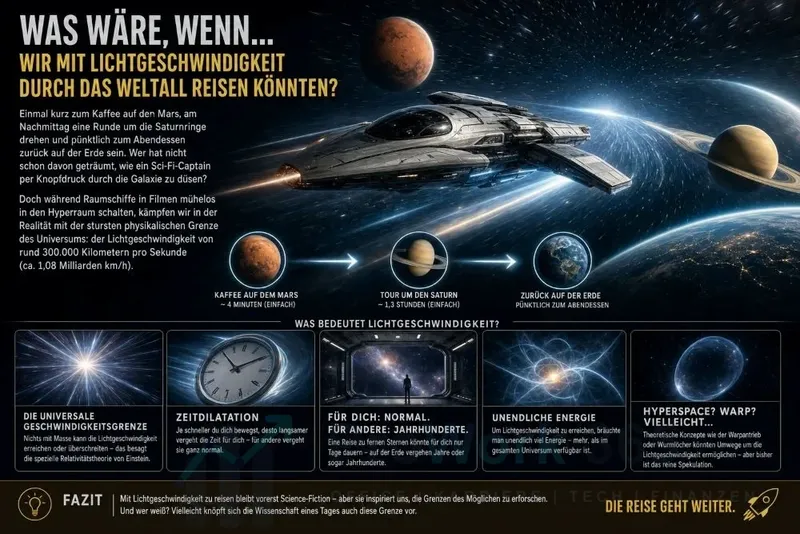 Was wäre wenn… wir mit Lichtgeschwindigkeit reisen könnten?