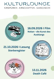 Neu beim Hospizdienst Lebenszeiten Wuppertal e. V.! Die KulturLounge startet im September!