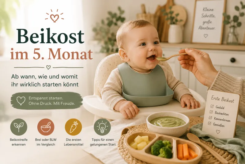 Beikost im 5. Monat – ab wann, wie und womit ihr wirklich starten könnt