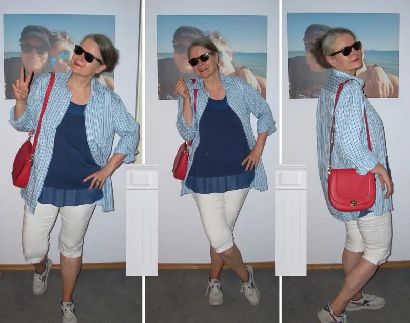 [Tall Fashion] Weiße Capri-Jeans zum griechischen Sommermenü