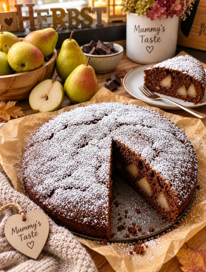 Saftiger Birnen-Schokokuchen – einfaches Rezept für den Herbst