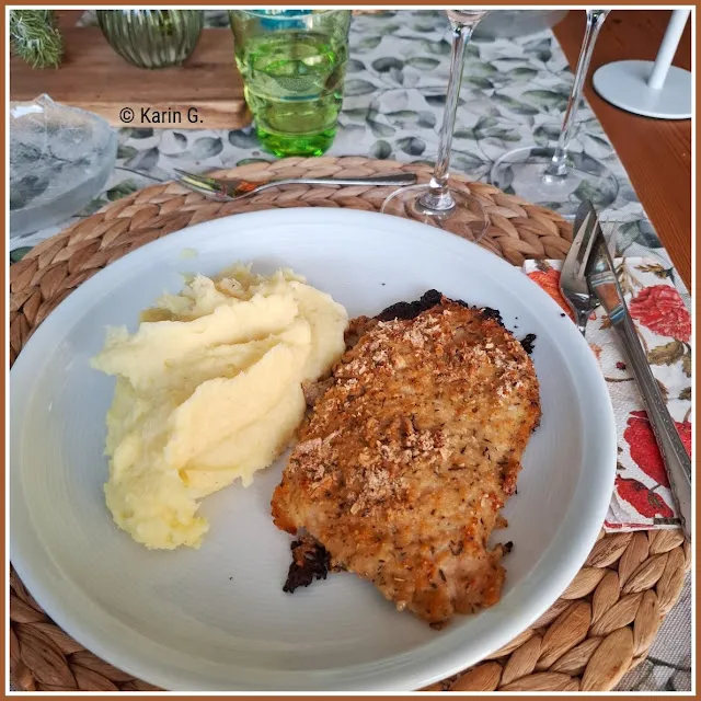 spicy oven fried Turkey mit pikantem Kartoffelpüree