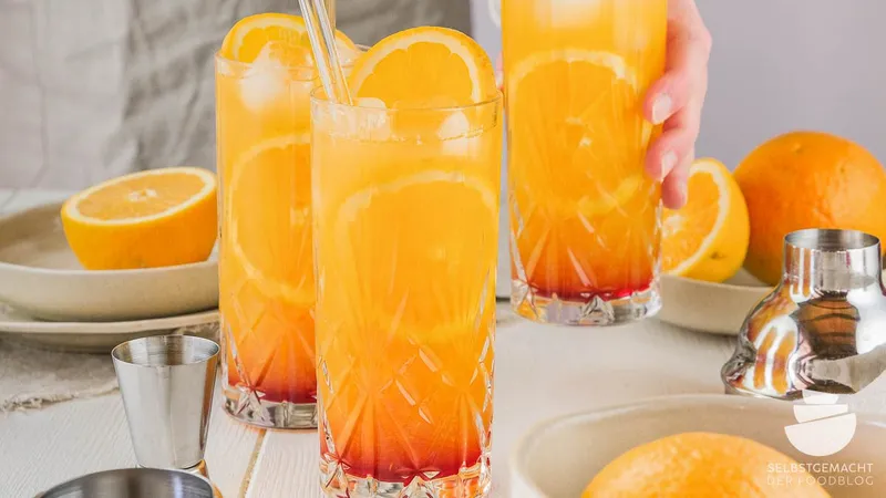 Tequila Sunrise mit dem perfekten Farbverlauf