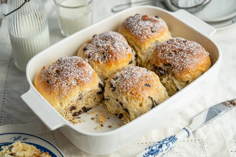 Schokobrötchen aus der Auflaufform