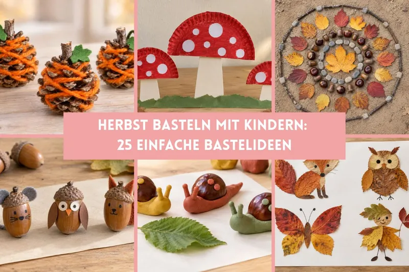 Herbst basteln mit Kindern: 25 einfache Bastelideen