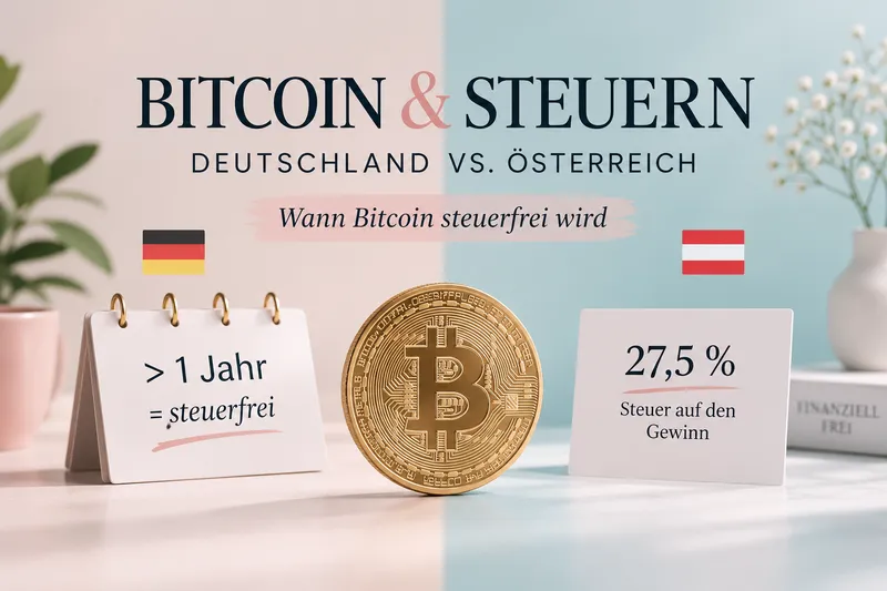 Wann Bitcoin steuerfrei wird — und warum die Antwort in Deutschland und Österreich verschieden ausfällt