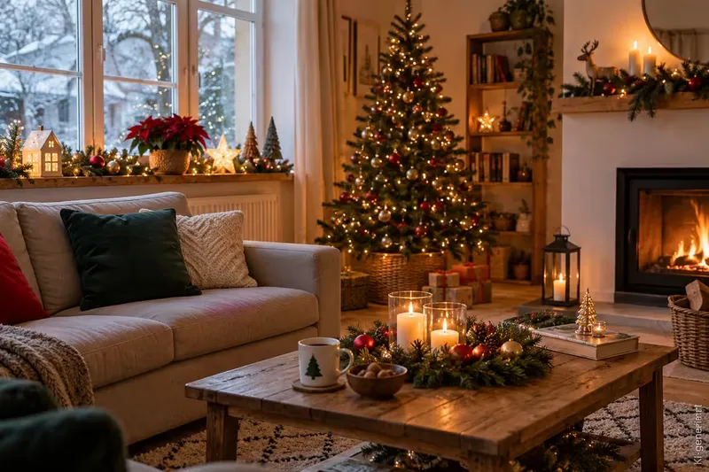 Weihnachtsdeko fürs Wohnzimmer: Ideen für Fensterbank und Tisch