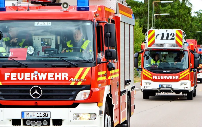 Feuerwehr und Ordnungsamt in Büchenau unterwegs