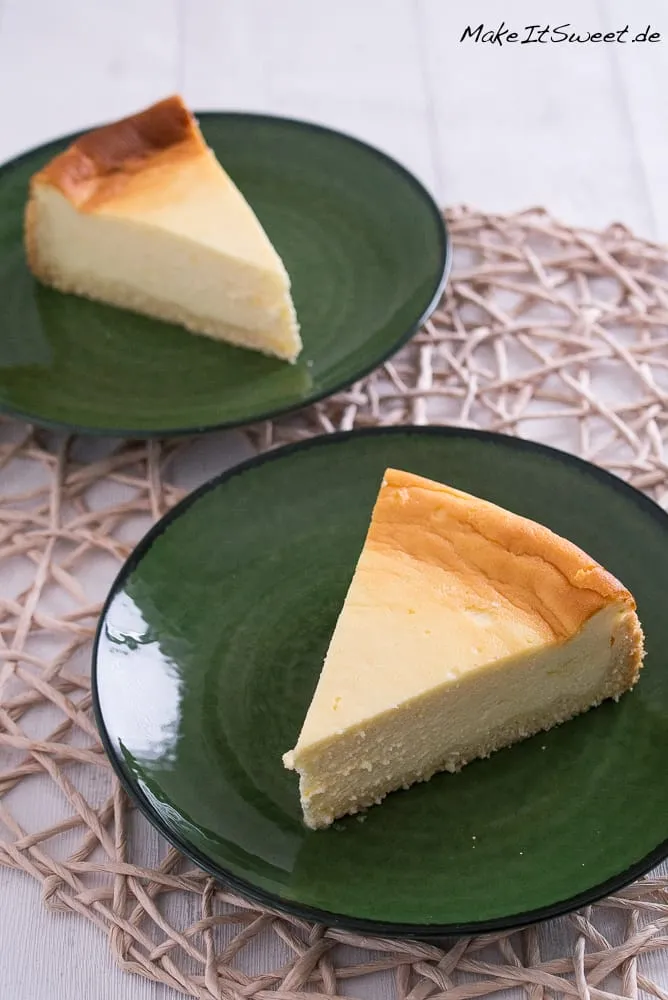 Einfacher, zarter Käsekuchen