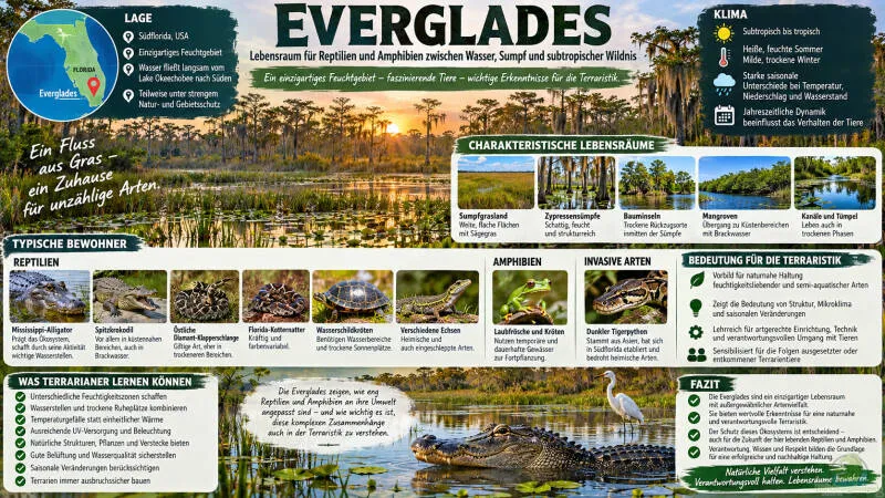 Everglades: Lebensraum für Reptilien und Amphibien zwischen Wasser, Sumpf und subtropischer Wildnis von Tom