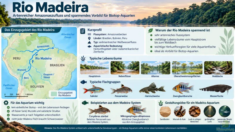 Rio Madeira: Artenreicher Amazonasfluss als Vorbild für das Aquarium von Tom