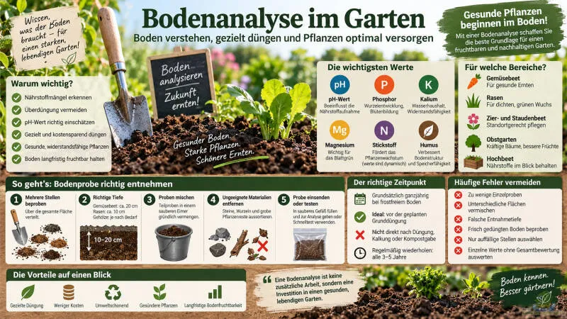 Bodenanalyse im Garten: Boden verstehen, gezielt düngen und Pflanzen optimal versorgen von Tom