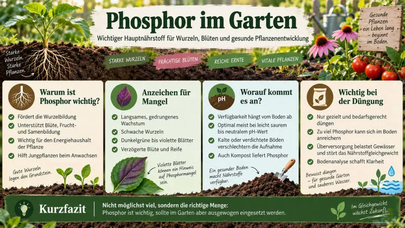 Phosphor im Garten: Bedeutung, Wirkung, Mangel und richtige Düngung von Tom